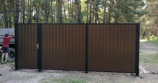 Купить распашные ворота из профнастила Майкоп, цена от 2766 руб.